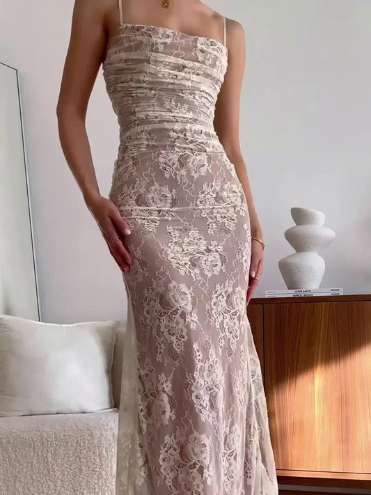 Lace Slip Dress Set
